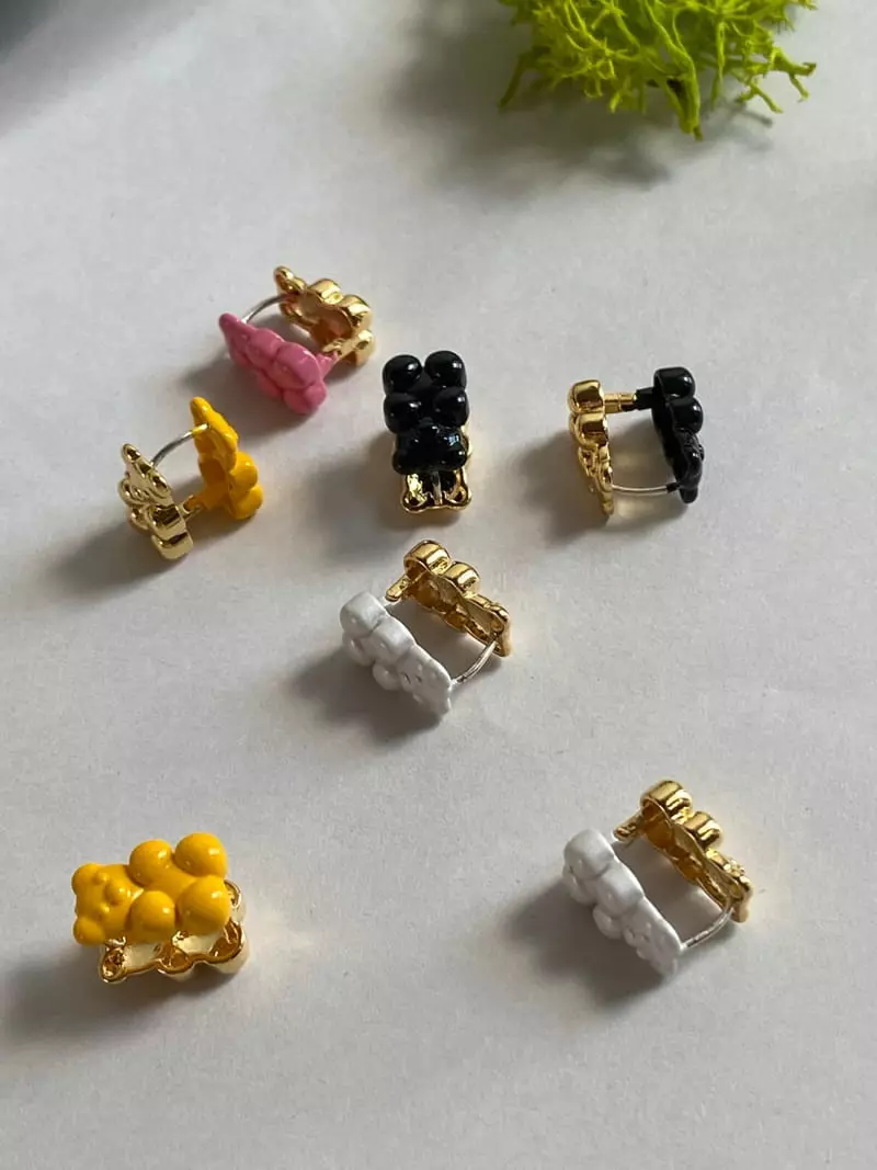 Nyunyu Wear - Korean Women Fashion - #thelittlethings - Coating Haribo Earring - 3