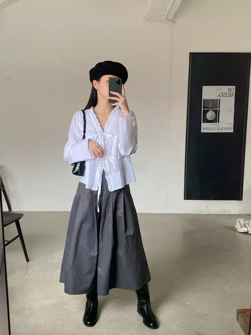 Nyunyu Wear - Korean Women Fashion - #womensfashion - Marron Skirt - 11