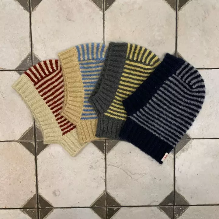 O Wa - Korean Children Fashion - #childrensboutique - Stripes Baraclava