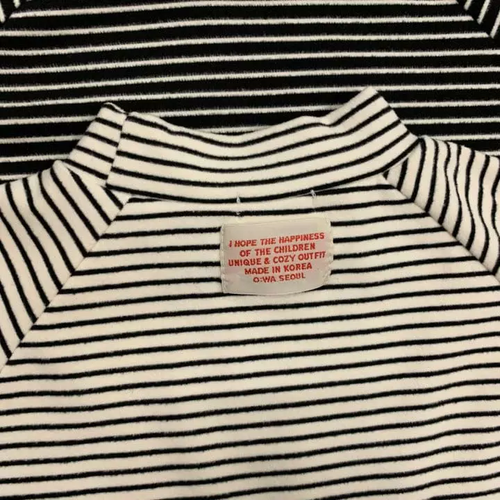O Wa - Korean Children Fashion - #discoveringself - Stripes Turtleneck Tee - 11