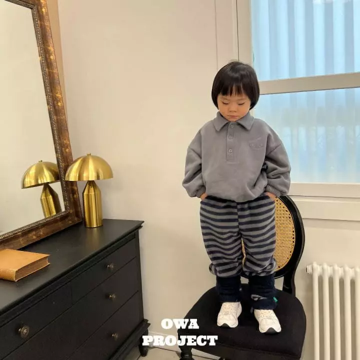 O Wa - Korean Children Fashion - #kidsshorts - Owa Collar Sweatshirt - 5