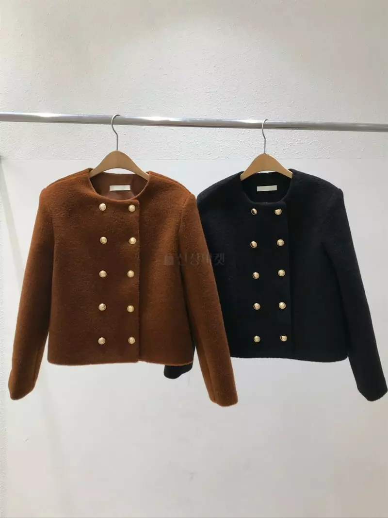 Odor - Korean Women Fashion - #momslook - Bear Twid Jacket - 2
