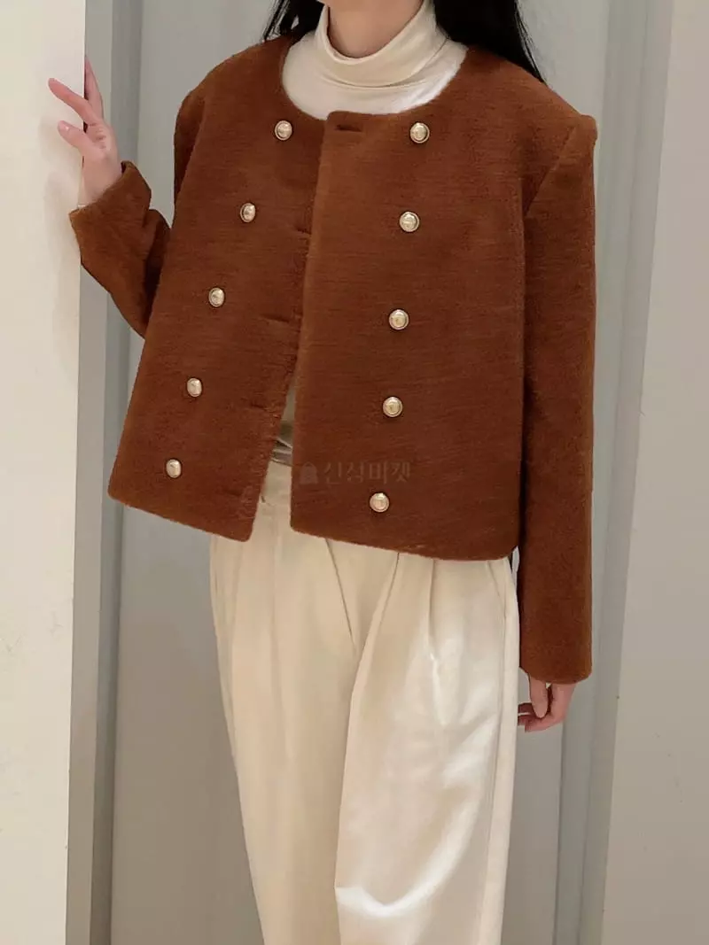 Odor - Korean Women Fashion - #womensfashion - Bear Twid Jacket - 4