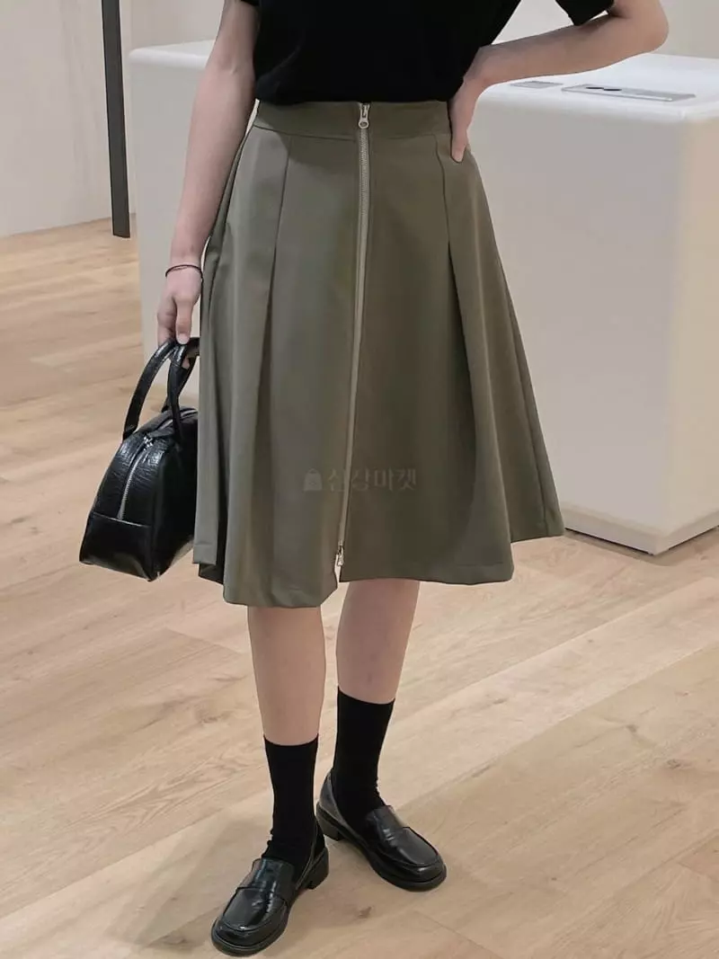 Odor - Korean Women Fashion - #momslook - London Zipper Skirt