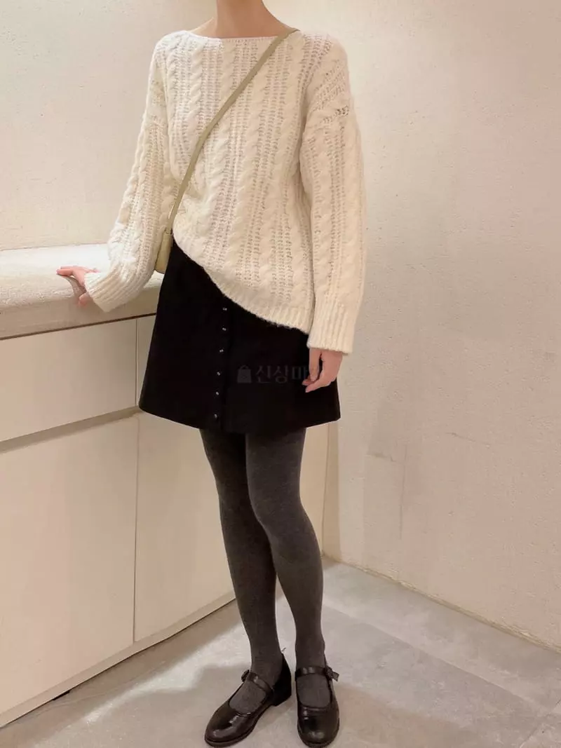 Odor - Korean Women Fashion - #momslook - Twill Mini Skirt - 6