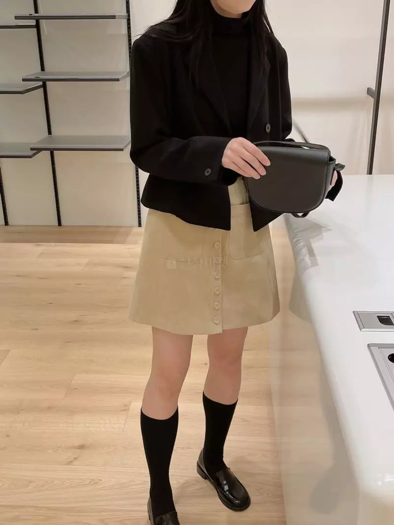 Odor - Korean Women Fashion - #restrostyle - Twill Mini Skirt
