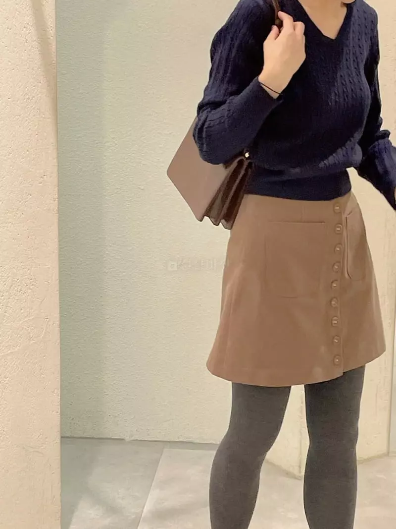 Odor - Korean Women Fashion - #shopsmall - Twill Mini Skirt - 4