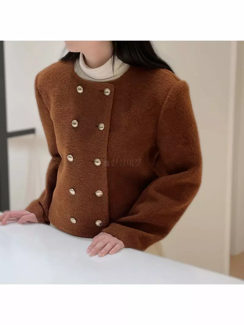 Odor - Korean Women Fashion - #womensfashion - Bear Twid Jacket - 5