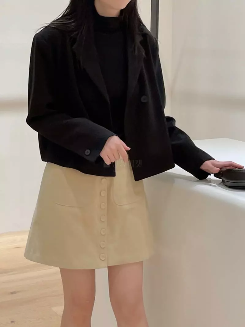 Odor - Korean Women Fashion - #womensfashion - Butter Crop Jacket