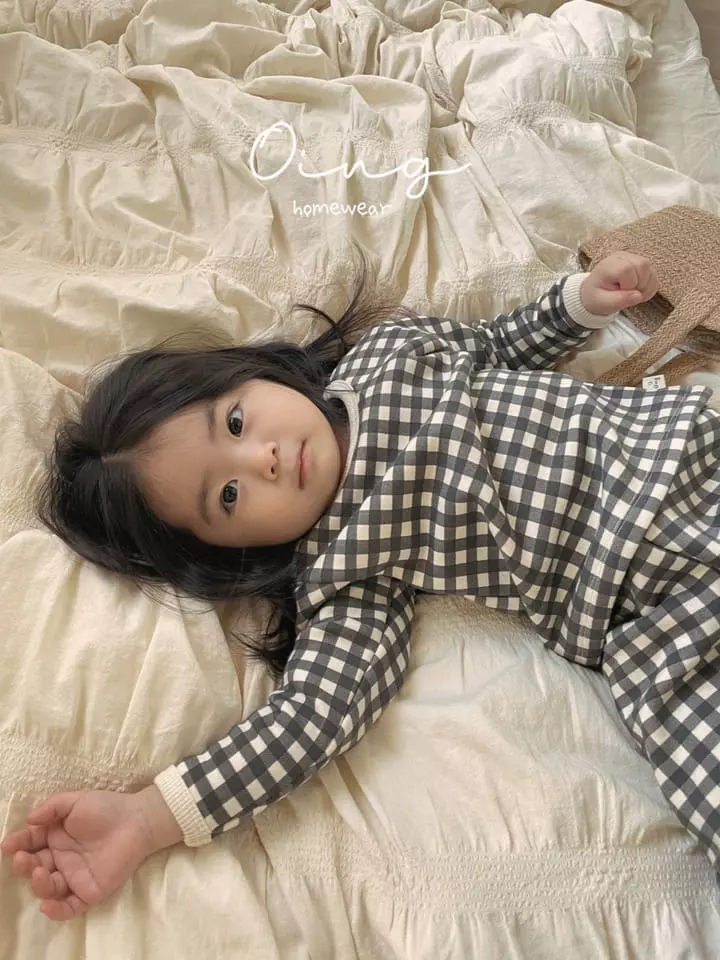 Oing - Korean Children Fashion - #prettylittlegirls - Check Set - 4