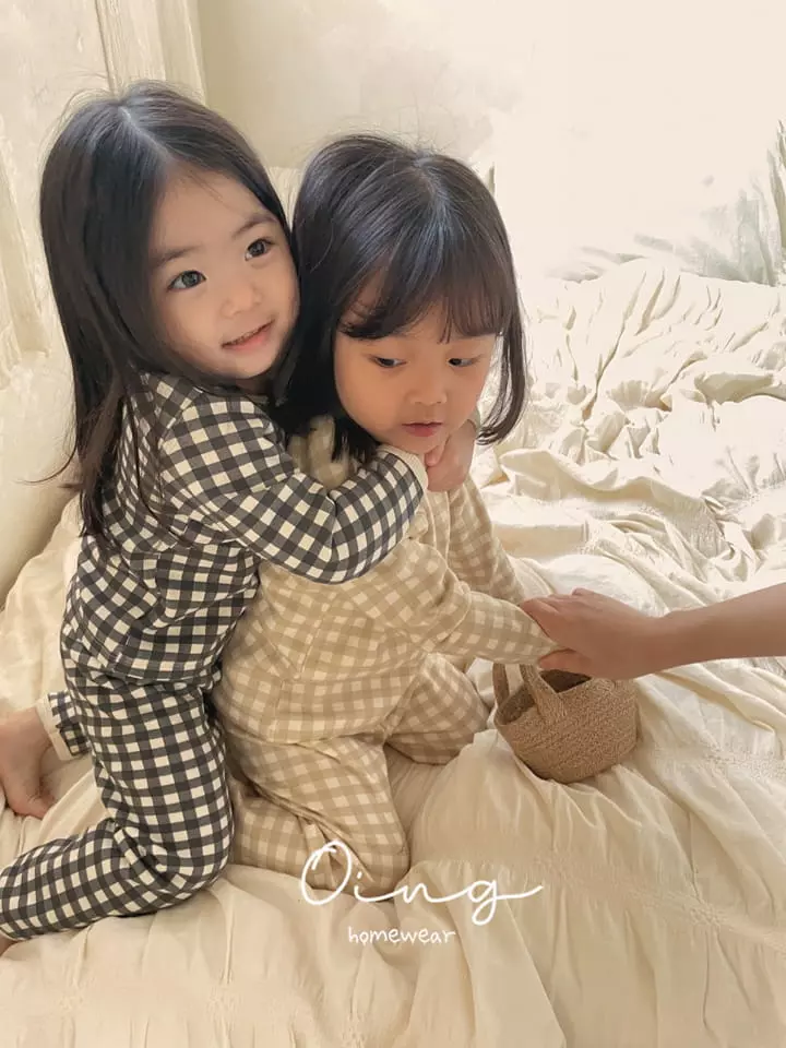 Oing - Korean Children Fashion - #discoveringself - Check Set - 8