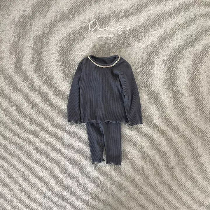Oing - Korean Children Fashion - #minifashionista - Rib Lace Set - 3