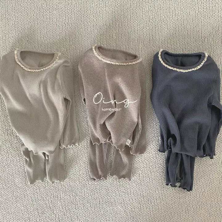 Oing - Korean Children Fashion - #minifashionista - Rib Lace Set - 4