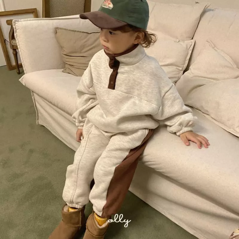 Ollymarket - Korean Children Fashion - #childofig - Half Zip-up Sweatshirt with Mom - 11
