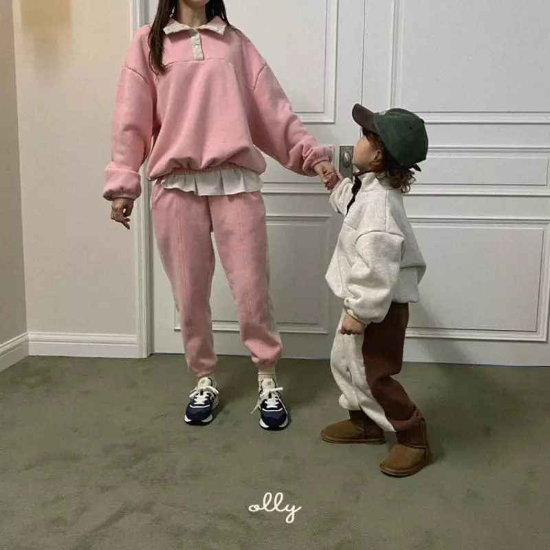 Ollymarket - Korean Children Fashion - #childrensboutique - Two Tone Pants with Mom - 11