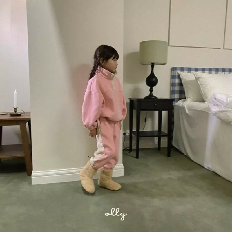 Ollymarket - Korean Children Fashion - #fashionkids - Half Zip-up Sweatshirt with Mom - 2