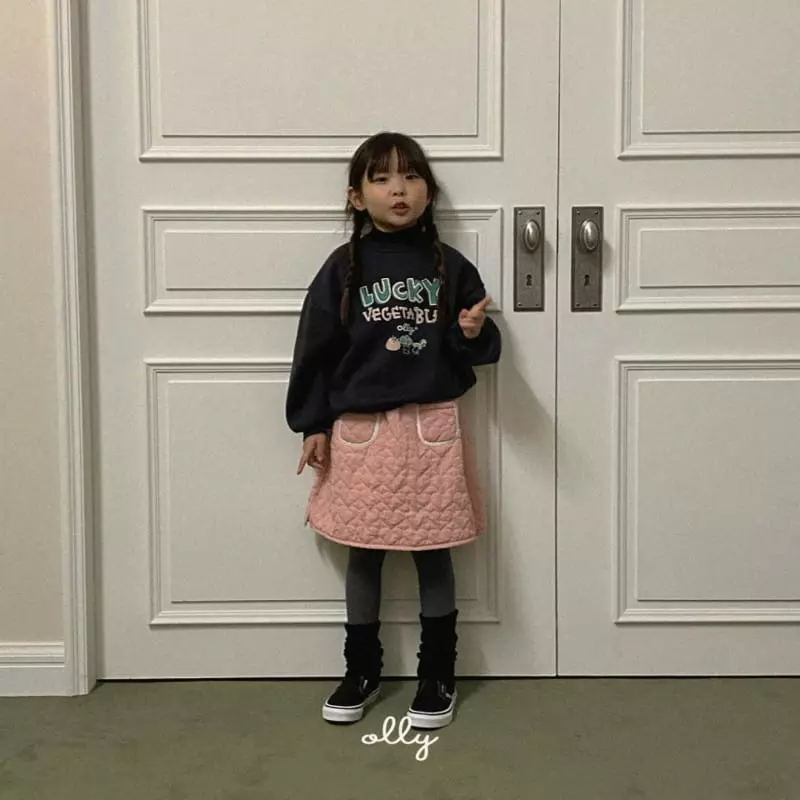 Ollymarket - Korean Children Fashion - #fashionkids - Heart Quilting Skirt