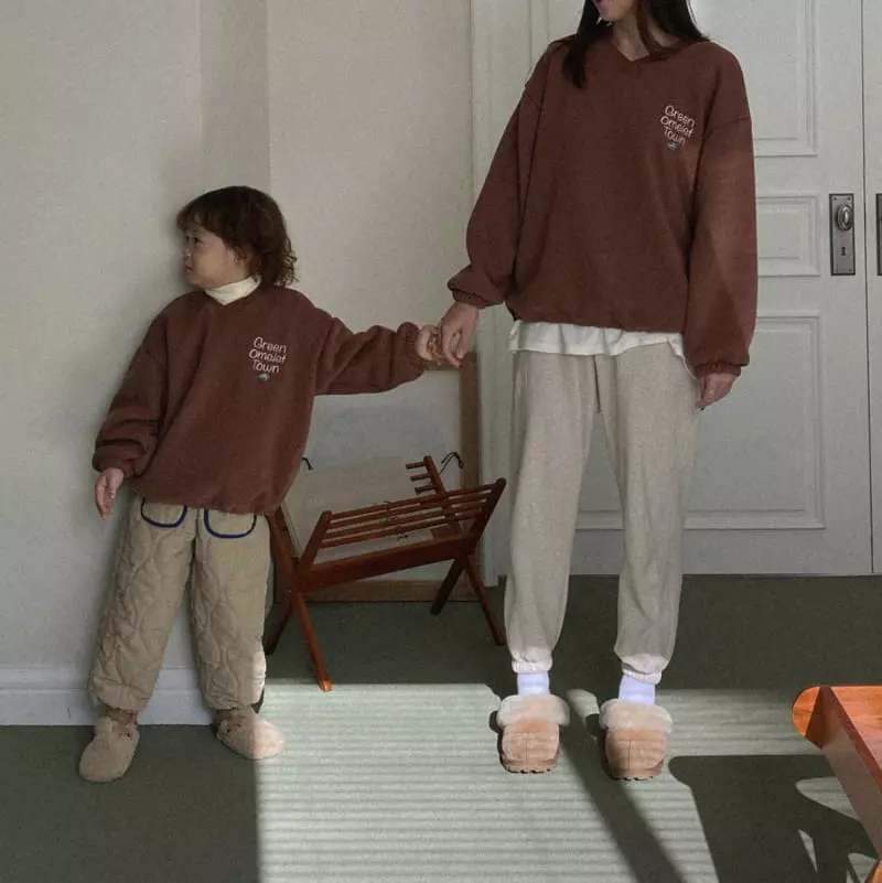 Ollymarket - Korean Children Fashion - #kidzfashiontrend - V Neck Fleece Sweatshir with Mom - 2