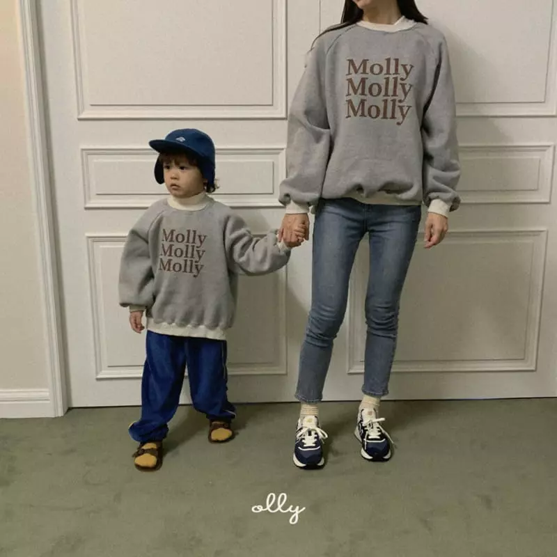Ollymarket - Korean Children Fashion - #kidzfashiontrend - Molly Fleece Sweatshirt with Mom