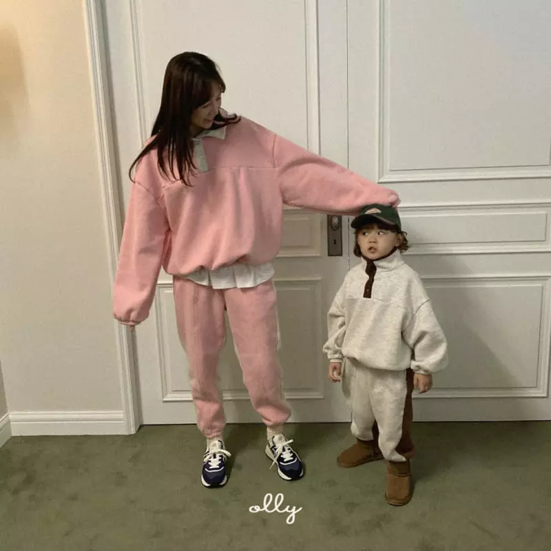 Ollymarket - Korean Children Fashion - #magicofchildhood - Half Zip-up Sweatshirt with Mom - 8