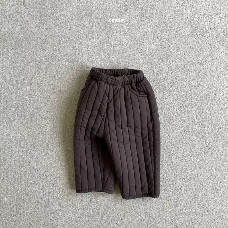 Omelet - Korean Children Fashion - #childofig - Blang Quilting Pants