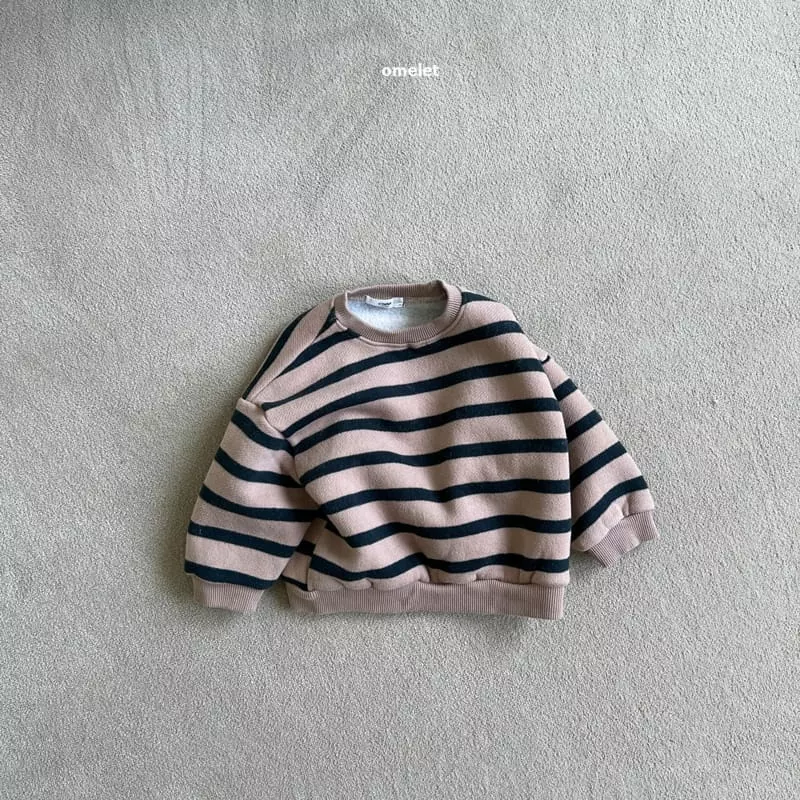 Omelet - Korean Children Fashion - #childofig - Stripes Sweatshirt