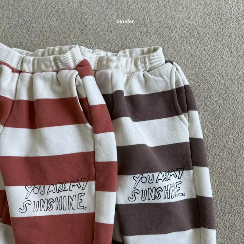 Omelet - Korean Children Fashion - #childrensboutique - Sun Shine Stripes Pants - 3