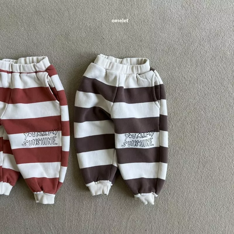 Omelet - Korean Children Fashion - #childrensboutique - Sun Shine Stripes Pants - 4