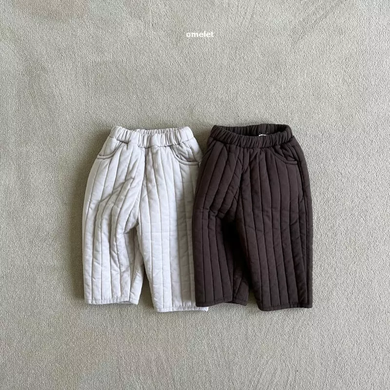 Omelet - Korean Children Fashion - #designkidswear - Blang Quilting Pants - 3