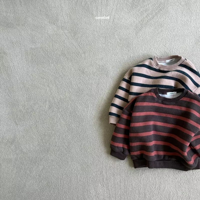 Omelet - Korean Children Fashion - #childrensboutique - Stripes Sweatshirt - 4