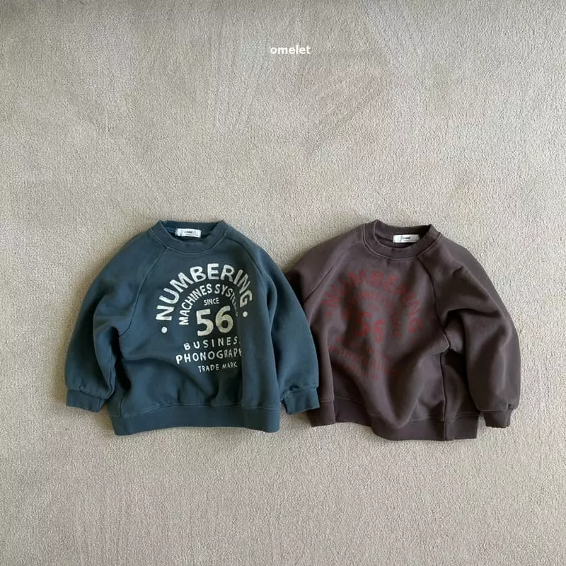 Omelet - Korean Children Fashion - #kidsshorts - Numbering Sweatshirt - 8