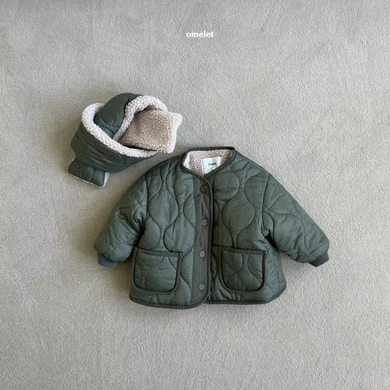 Omelet - Korean Children Fashion - #minifashionista - Ggal Jacket with Muffler - 7