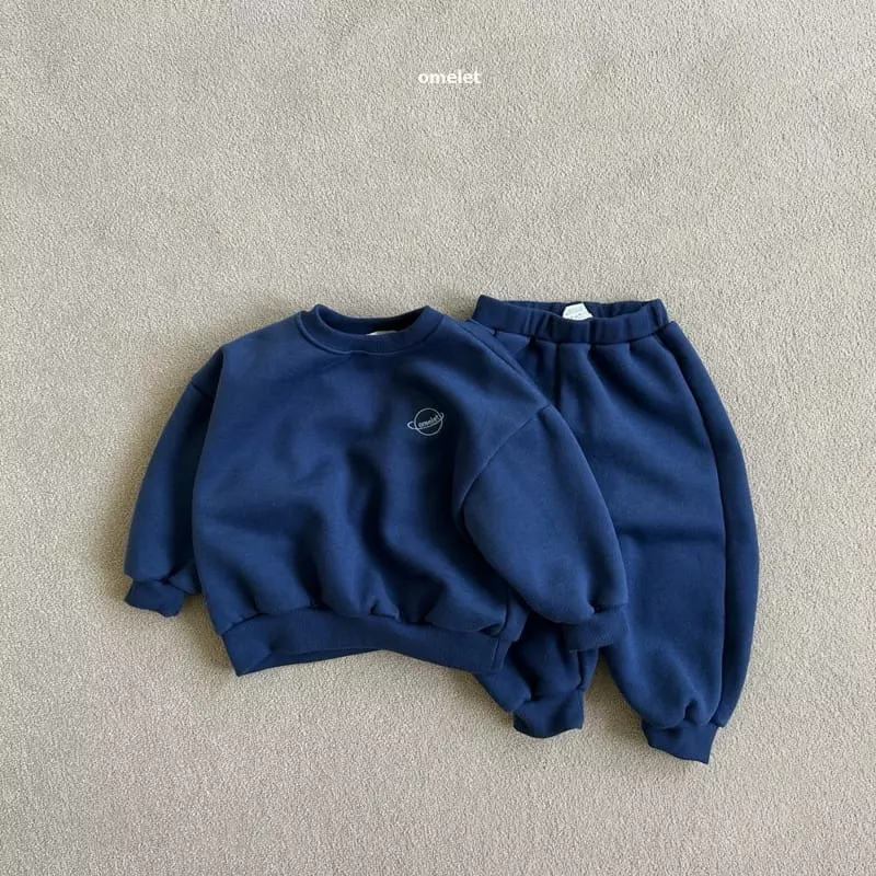 Omelet - Korean Children Fashion - #toddlerclothing - Space Fleece Set - 4