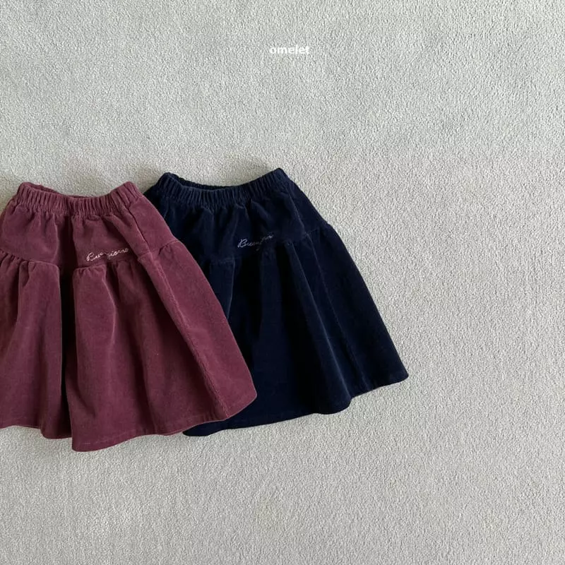 Omelet - Korean Children Fashion - #stylishchildhood - Anna Rib Skirt - 3