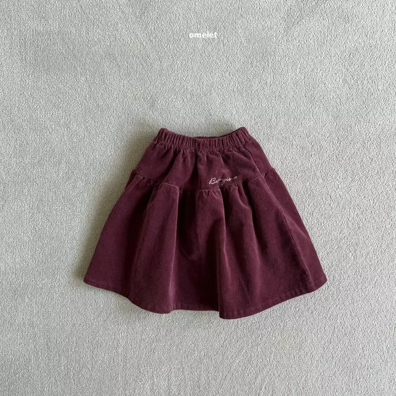 Omelet - Korean Children Fashion - #todddlerfashion - Anna Rib Skirt