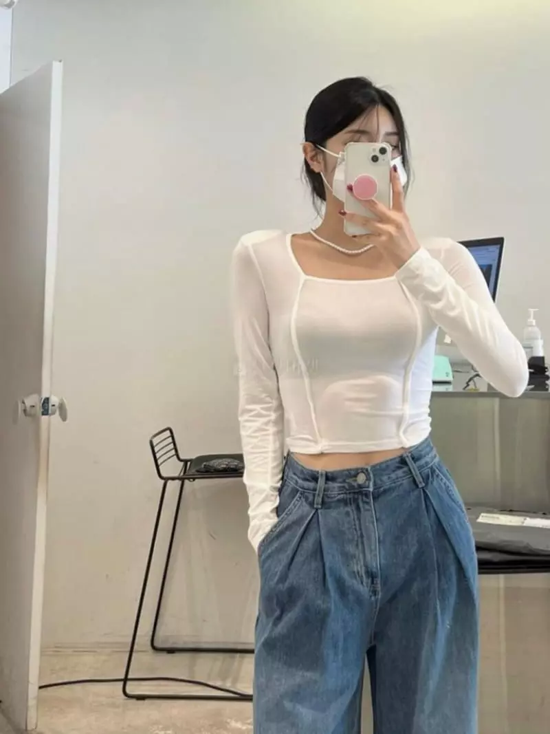Oneway - Korean Women Fashion - #momslook - Pad Volume Tee - 2
