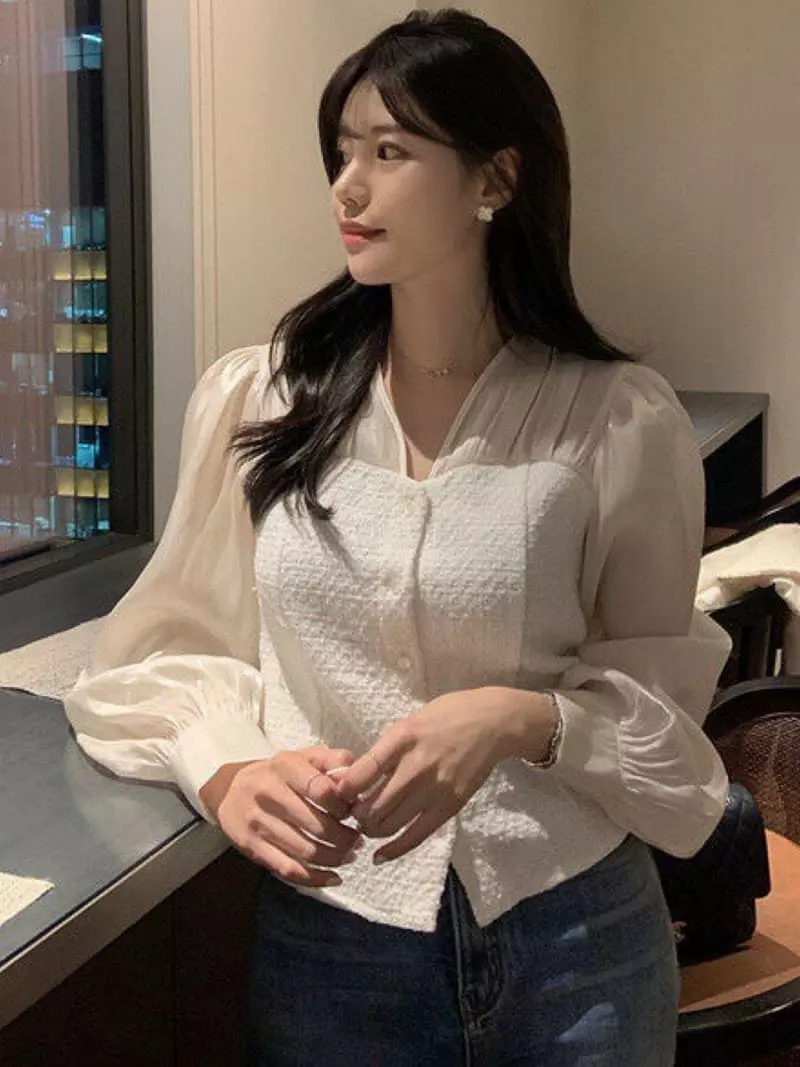 Oneway - Korean Women Fashion - #momslook - Twid Blouse - 3