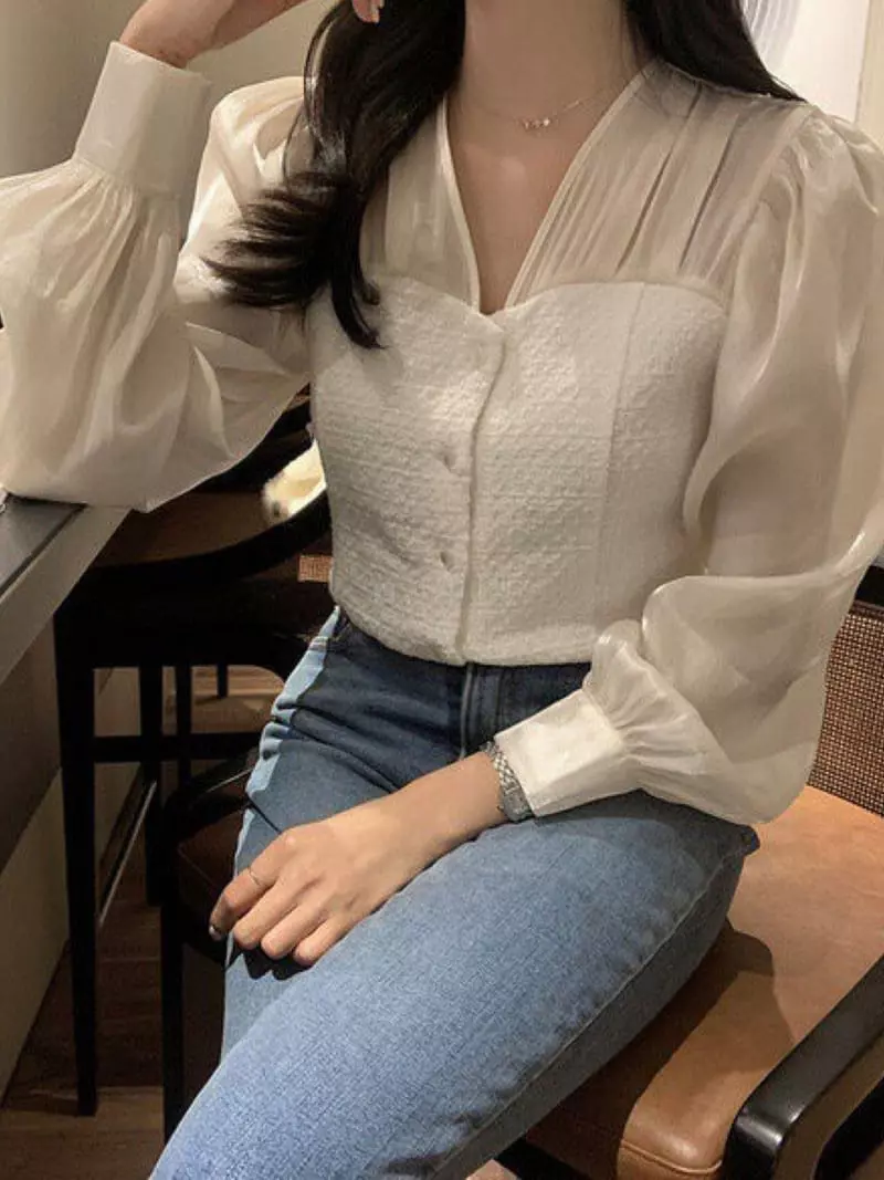 Oneway - Korean Women Fashion - #momslook - Twid Blouse - 5
