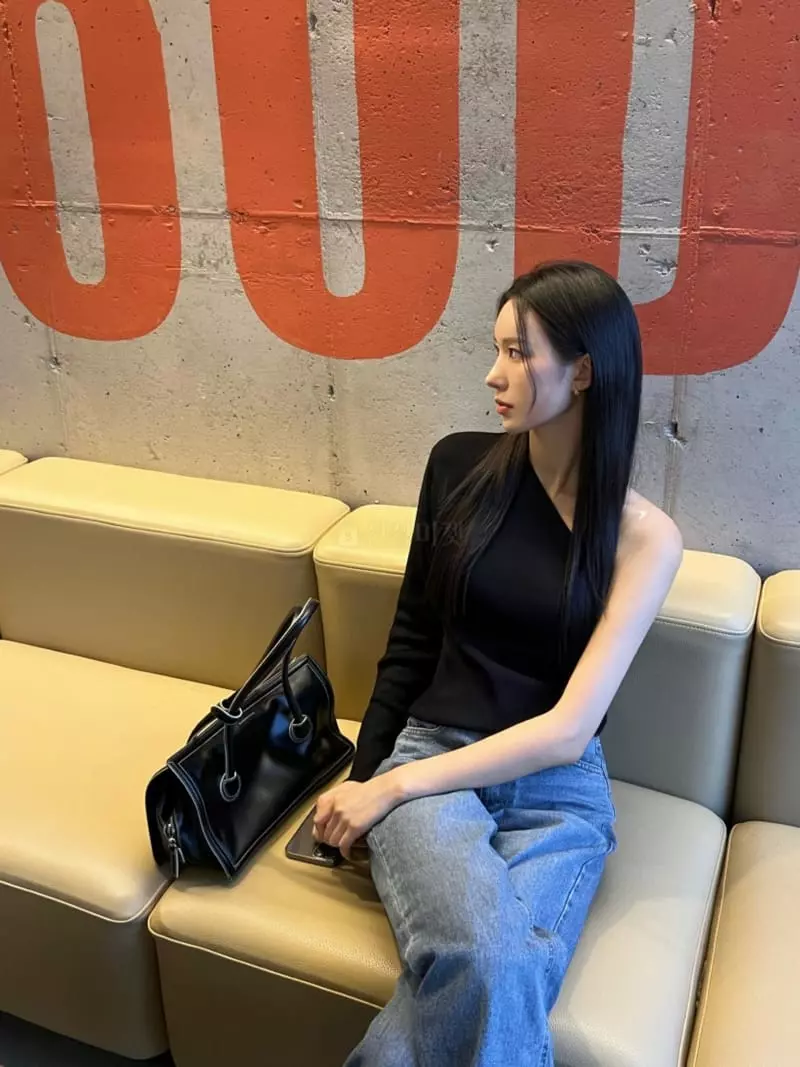 Oneway - Korean Women Fashion - #momslook - Cosha Off Shoulder Knit Tee - 10