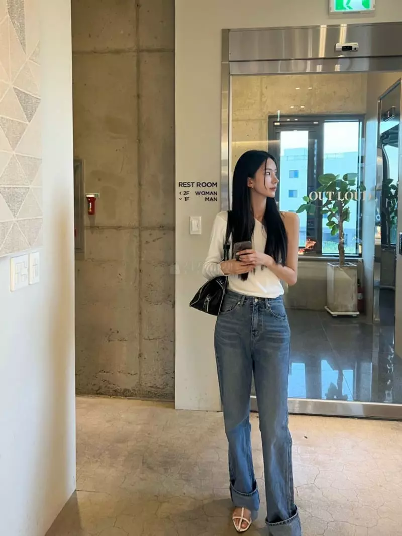 Oneway - Korean Women Fashion - #momslook - Cosha Off Shoulder Knit Tee - 3