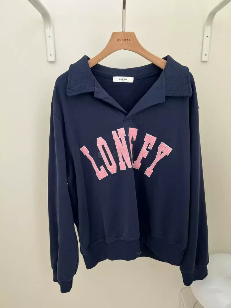 Oneway - Korean Women Fashion - #momslook - Collar Sweatshirt - 6