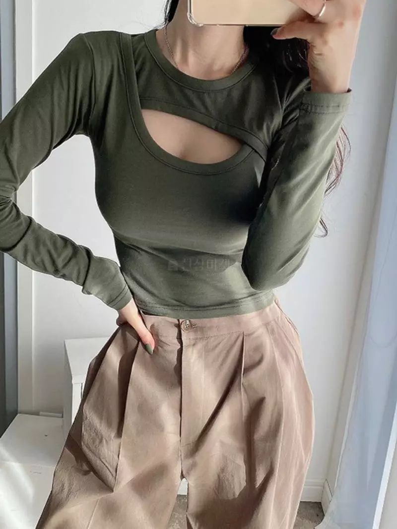 Oneway - Korean Women Fashion - #momslook - Open Tee