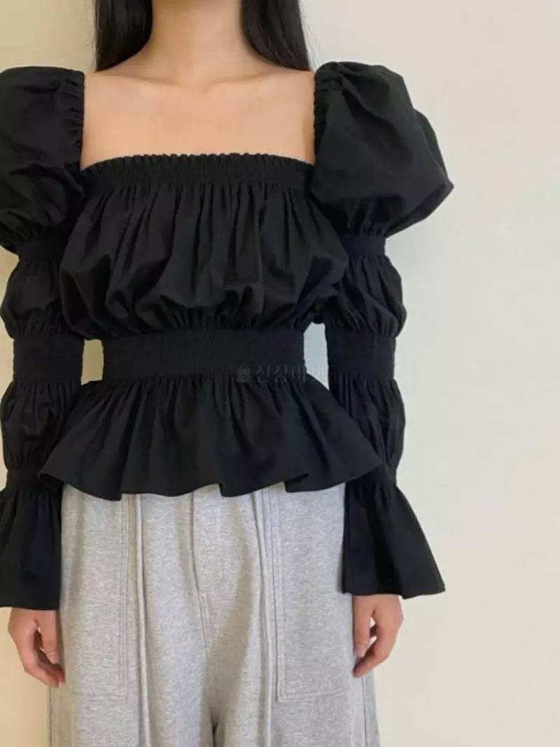 Oneway - Korean Women Fashion - #momslook - Square Smocked Blouse - 7