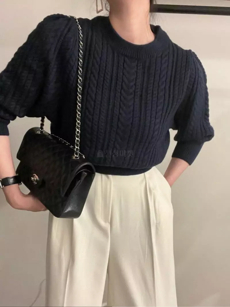 Oneway - Korean Women Fashion - #momslook - Basic Twist Knit Tee