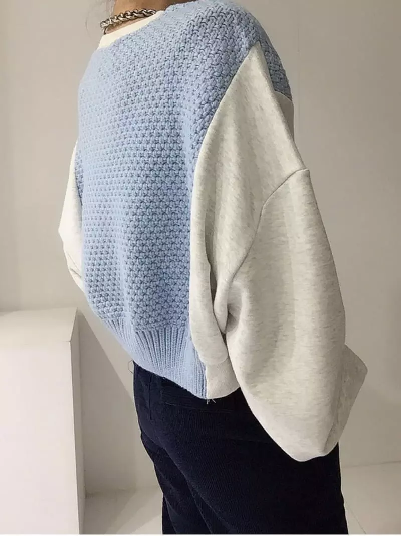 Oneway - Korean Women Fashion - #momslook - Knit New York Sweatshirt - 8