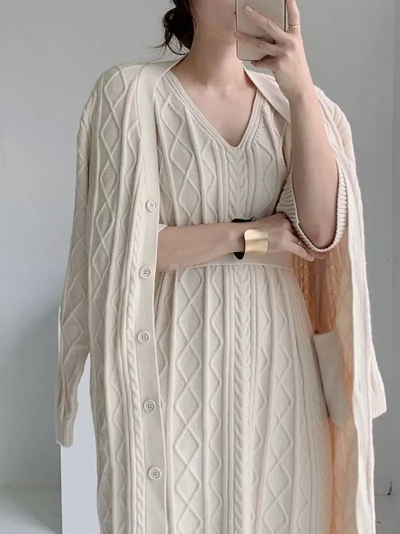Oneway - Korean Women Fashion - #momslook - Twist Belt One-piece Set - 12