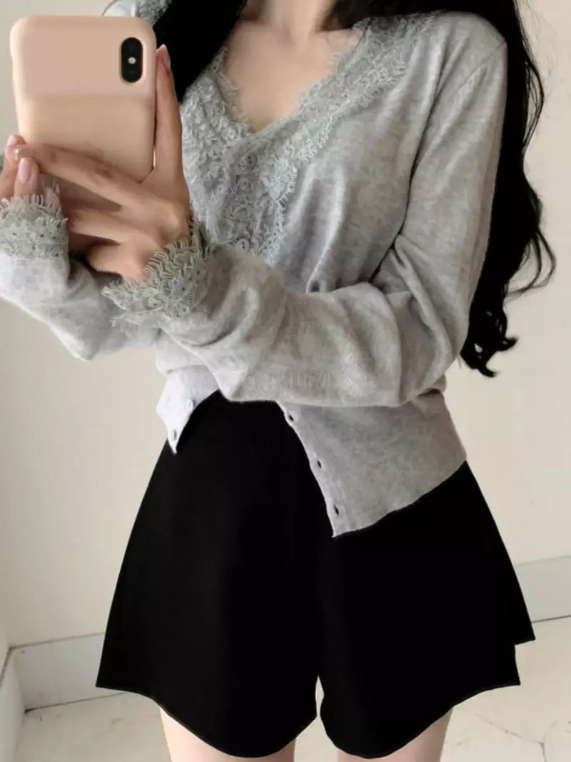 Oneway - Korean Women Fashion - #pursuepretty - Lace Cardigan