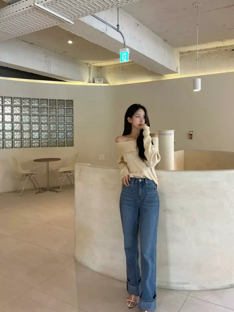 Oneway - Korean Women Fashion - #vintagekidsstyle - Yuroi Knit Tee - 11