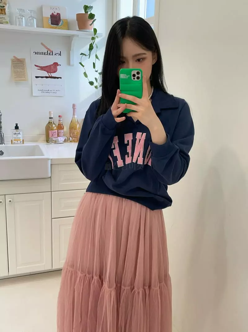 Oneway - Korean Women Fashion - #womensfashion - Collar Sweatshirt