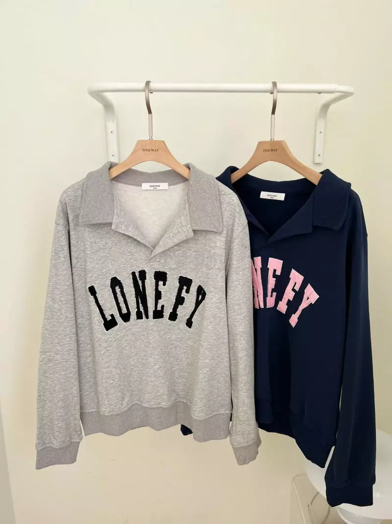 Oneway - Korean Women Fashion - #womensfashion - Collar Sweatshirt - 5